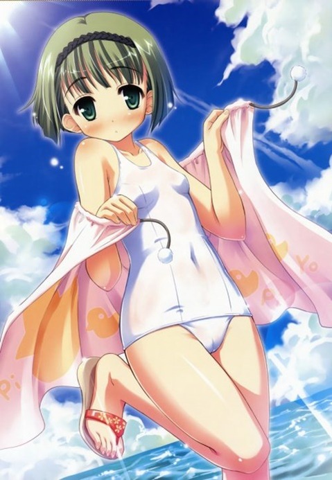 スク水(スクール水着)を着てる可愛い女の子の二次エロ画像⑤　100枚 86