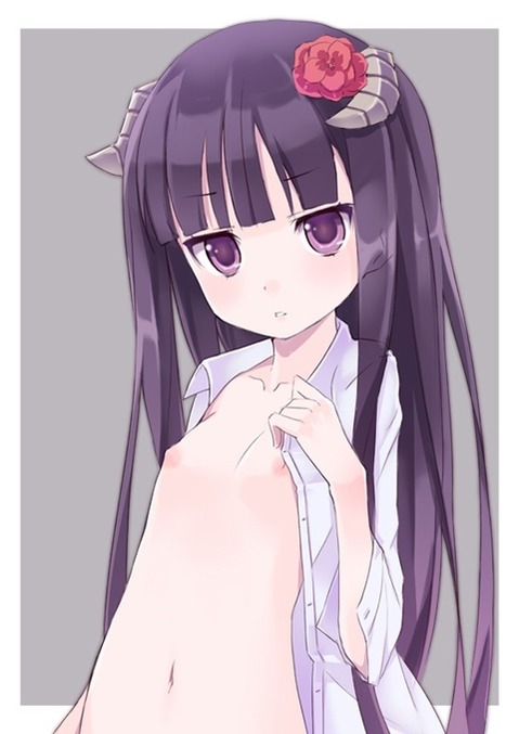裸にシャツを羽織った女の子の二次エロ画像⑯　25枚 6