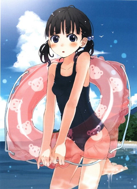 スク水(スクール水着)を着てる可愛い女の子の二次エロ画像①　100枚 54