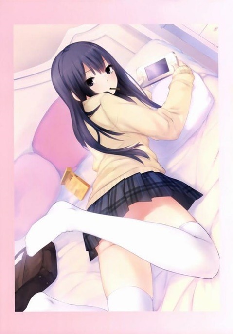 ニーソ・ニーハイを履いた女の子の二次エロ画像④　100枚 12