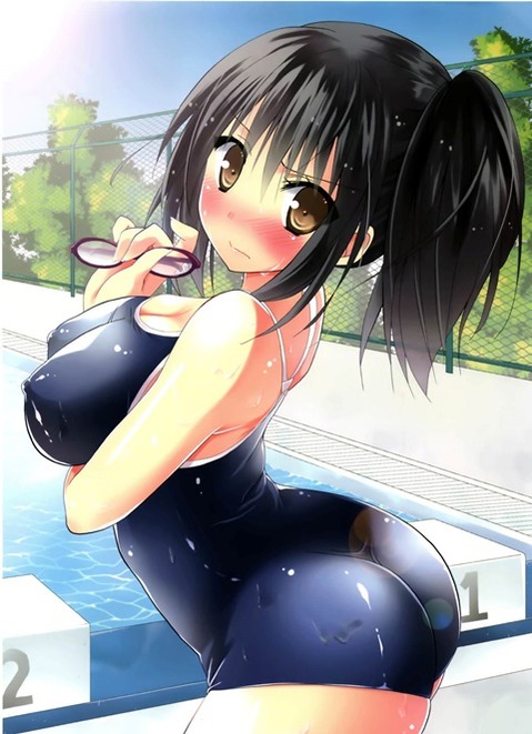 スク水(スクール水着)を着てる可愛い女の子の二次エロ画像①　100枚 46