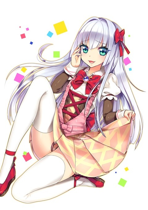 ニーソ・ニーハイを履いた女の子の二次エロ画像⑧　100枚 91