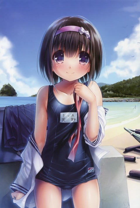 スク水(スクール水着)を着てる可愛い女の子の二次エロ画像⑥　100枚 69