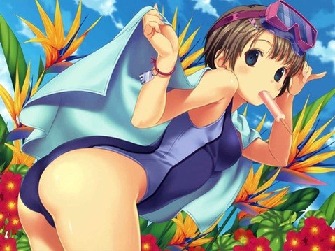 スク水(スクール水着)を着てる可愛い女の子の二次エロ画像①　100枚 84