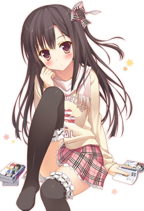 ニーソ・ニーハイを履いた女の子の二次エロ画像⑧　100枚 42