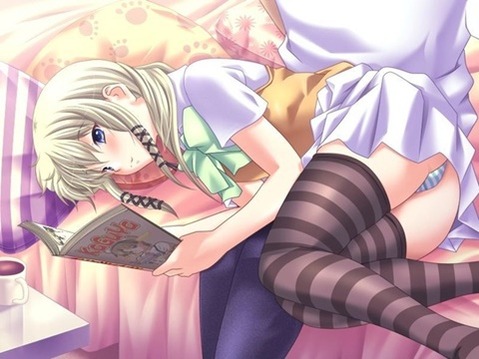 ニーソ・ニーハイを履いた女の子の二次エロ画像⑧　100枚 34