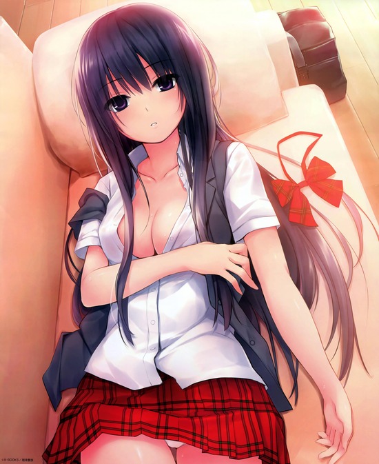 【二次エロ】制服着ている二次キャラのミニスカやパンチラ画像がみたい！ 9