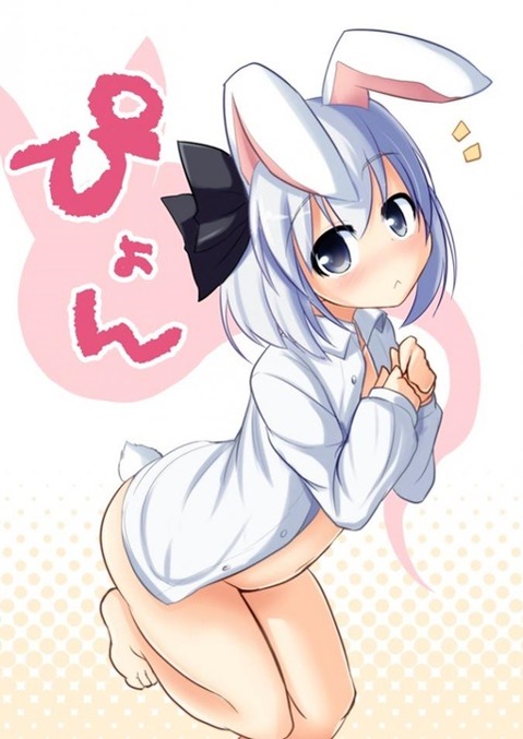 裸にシャツを羽織った女の子の二次エロ画像⑭　25枚 5