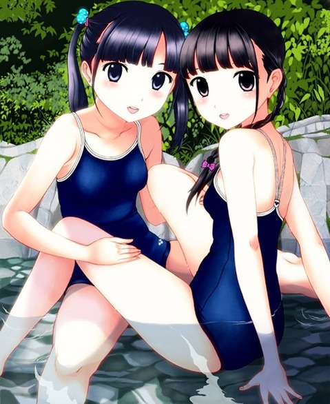 スク水(スクール水着)を着てる可愛い女の子の二次エロ画像②　100枚 63