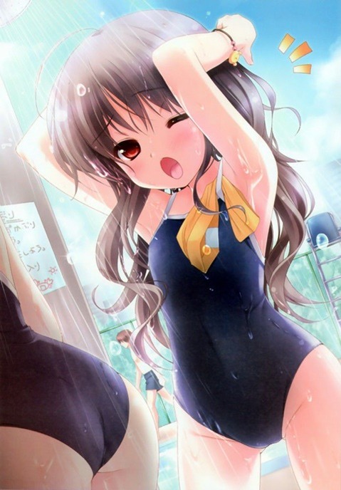 スク水(スクール水着)を着てる可愛い女の子の二次エロ画像④　100枚 79
