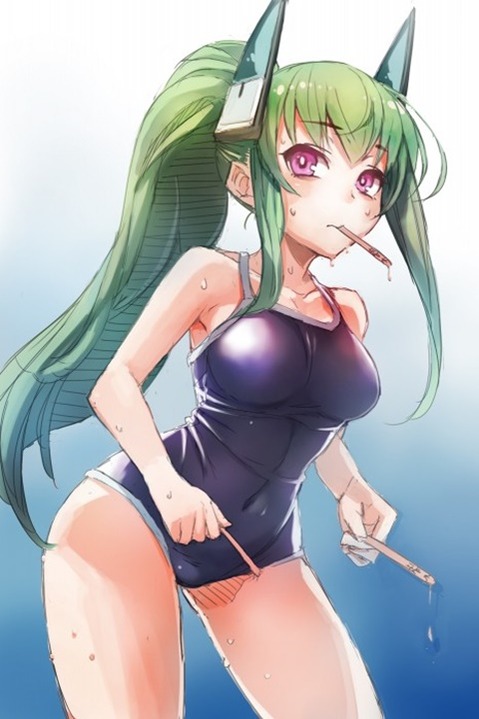 ポニーテールが可愛い女の子の二次エロ画像⑱　25枚 1