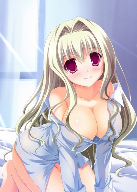 裸にシャツを羽織った女の子の二次エロ画像⑦　25枚 12