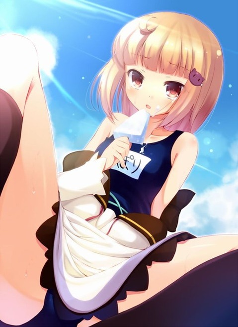 スク水(スクール水着)を着てる可愛い女の子の二次エロ画像⑥　100枚 56