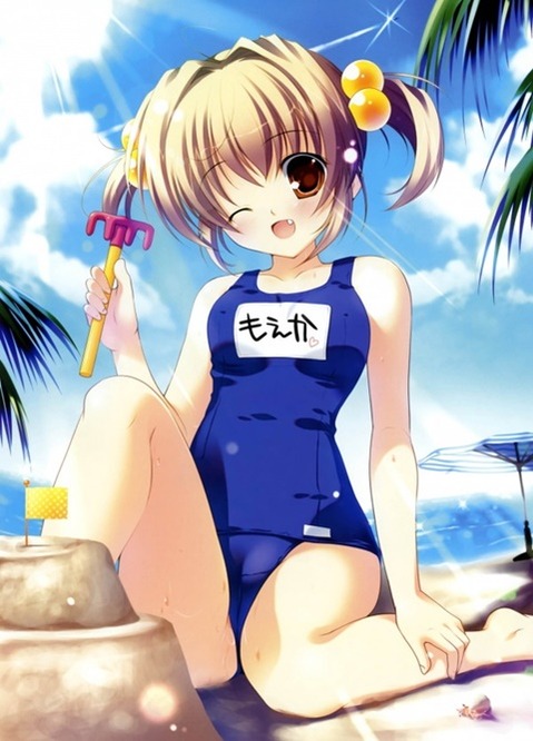 スク水(スクール水着)を着てる可愛い女の子の二次エロ画像①　100枚 60