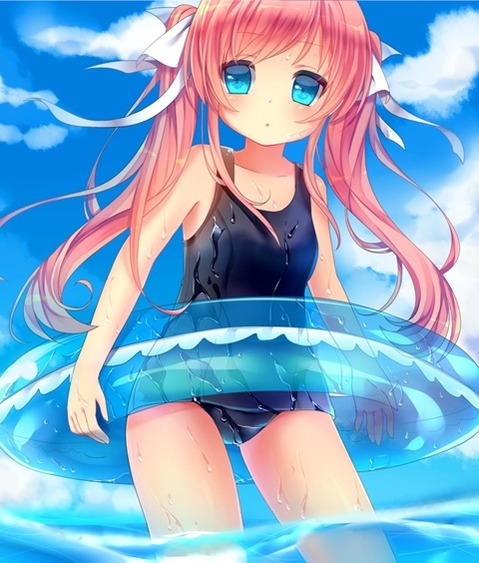 スク水(スクール水着)を着てる可愛い女の子の二次エロ画像①　100枚 65
