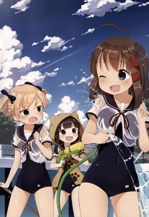 スク水(スクール水着)を着てる可愛い女の子の二次エロ画像⑤　100枚 50