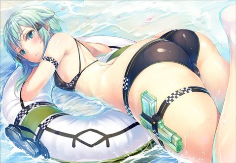 【SAO】シノン(朝田詩乃)のエロ画像　100枚【ソードアート・オンライン】 85