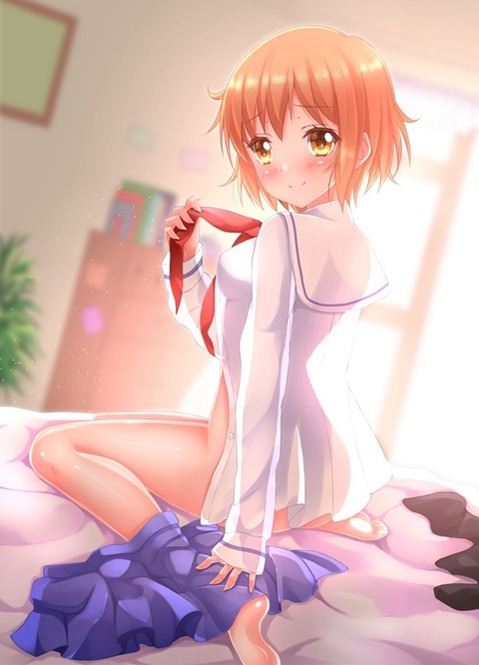 裸にシャツを羽織った女の子の二次エロ画像③　25枚 13