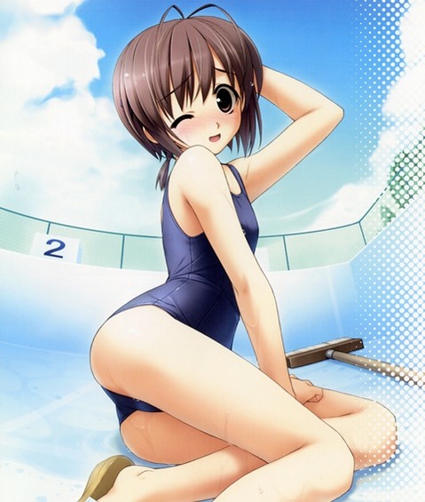 スク水(スクール水着)を着てる可愛い女の子の二次エロ画像①　100枚 82