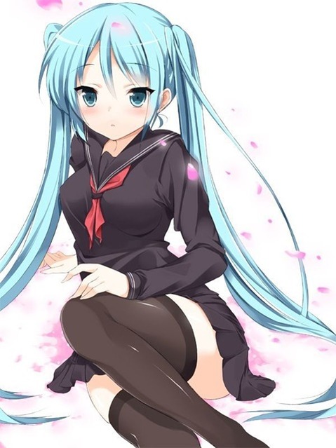 ニーソ・ニーハイを履いた女の子の二次エロ画像⑤　100枚 27