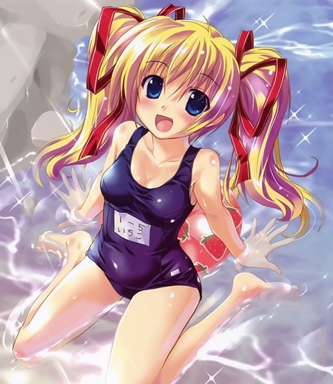 スク水(スクール水着)を着てる可愛い女の子の二次エロ画像①　100枚 59