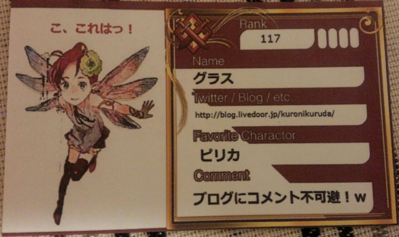 ７月１８日東京ファンミーティングのレポート第2弾 グラスのチェインクロニクル日記