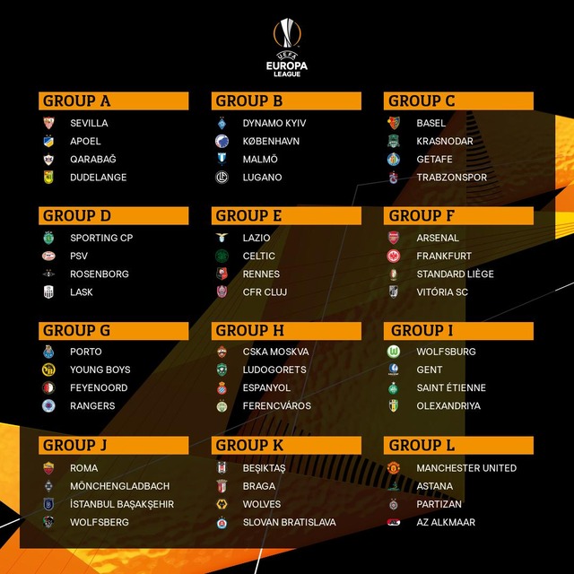 ◆UEFA-EL◆強豪参戦ELグループステージ組み合わせ決定！ 8選手の日本人所属クラブの相手は？ 	