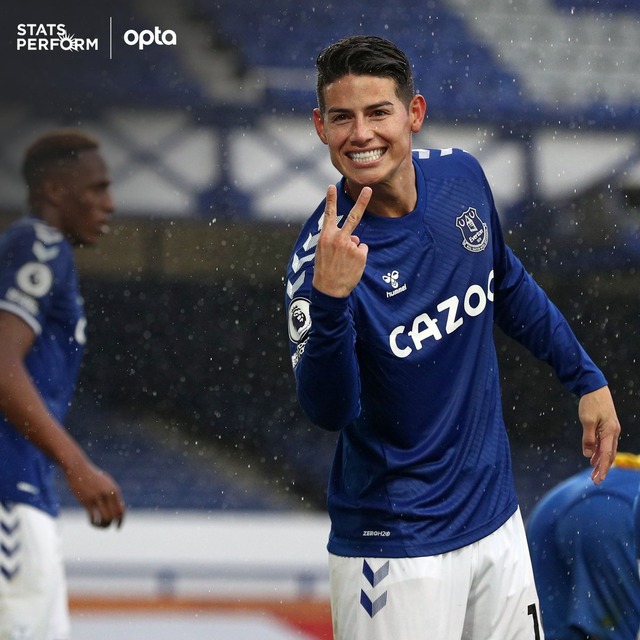 ◆プレミア◆ハメス・ロドリゲス2G1Aとまた爆発！エバートン4連勝で首位！