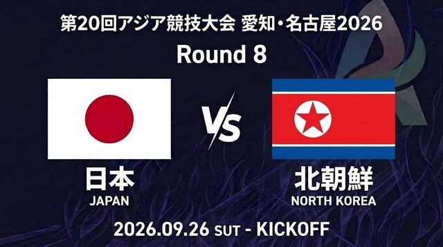 ◆アジア大会◆R8 日本×北朝鮮 ンワディケ・ブライアンへのたてポン一発で先制しGK荒木を中心に守りきって準決勝進出！