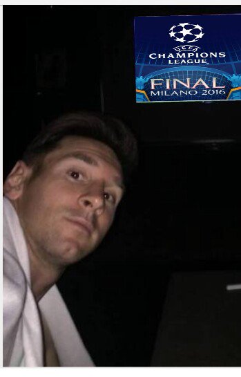 ◆画像◆メッシ、代表合宿でＣＬ決勝を見る