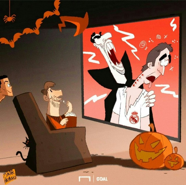 ◆画像◆ロペテギに噛み付くスアレス吸血鬼に草