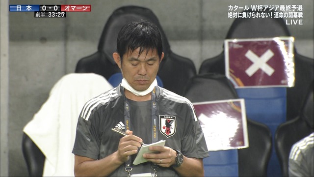 ◆小ネタ◆森保一監督ってマジでメモに何書いてるんだろうな？？？