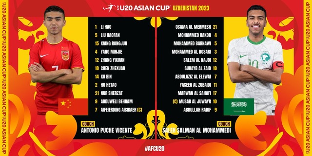 ◆U20亜杯◆D組2節 中国×サウジ ジャイキリ！サウジが圧倒も中国カウンターから2得点！サウジまさかの敗戦！ #AFCU20