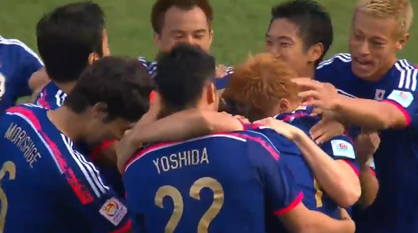 ◆アジア杯速報◆日本×パレスチナ　遠藤コロコロミドルで先制！