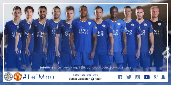 ◆ﾌﾟﾚﾐｱ速報◆14節 レスター×ManUtd　スタメン発表！岡崎慎司先発！
