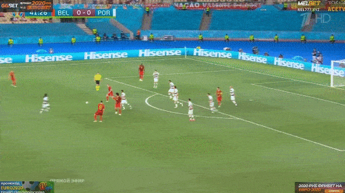 ◆Gif小ネタ◆EUROベルギー代表アザールの無回転ミドルの弾道が変化し過ぎな件