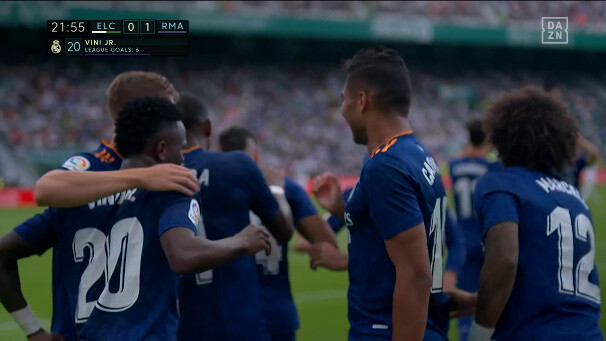 ◆リーガ◆エルチェ戦シャレ乙シュート2本決めるマドリーFWヴィニシウスが覚醒しすぎていると話題に！