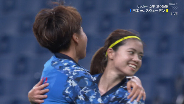 ◆五輪速報◆女子R8 スウェーデン×日本 24分なでしこ、田中美南のボレーで同点！
