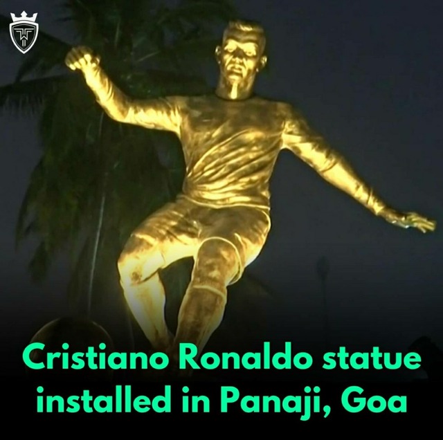 ◆画像◆クリロナファンのインド人、好きすぎて地元にクリロナの巨大銅像を建ててしまうｗｗｗ