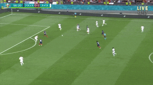 ◆Gif小ネタ◆スイス戦仏代表FWベンゼマの同点ゴール時のトラップが史上最高のおにぎりすぐる件