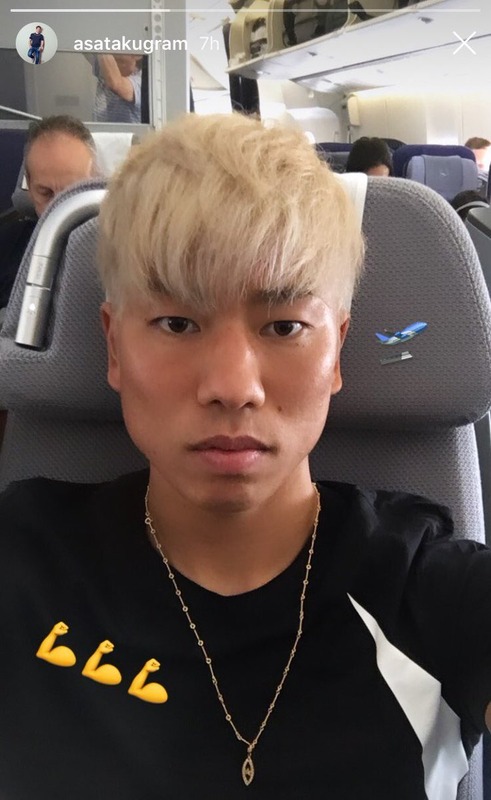 ◆画像◆パルチザン移籍でセルビアに向かう浅野拓磨がシルバーヘアにしていると話題に！
