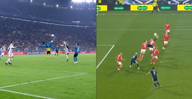 ◆朗報◆クリロナさん、またまたオーバーヘッドシュートを決めてしまう…本人も大満足👀