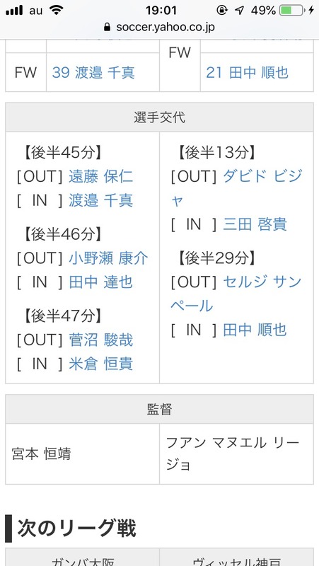 ◆悲報◆G大阪のイケメン指揮官宮本恒さま、逆転されてから1分おきに3枚替え！意味がわからないと話題に！