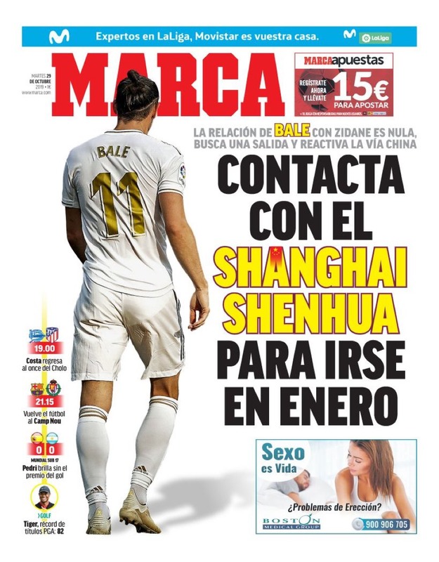 ◆リーガ◆ギャレス・ベイル、冬に上海申花へ by MARCA