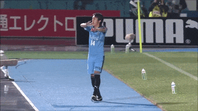 ◆Gif小ネタ◆川崎F×鹿島 川崎中村憲剛のＦＫが変化もコースも完璧すぎると話題に！なおゴールパフォ(´・ω・`)