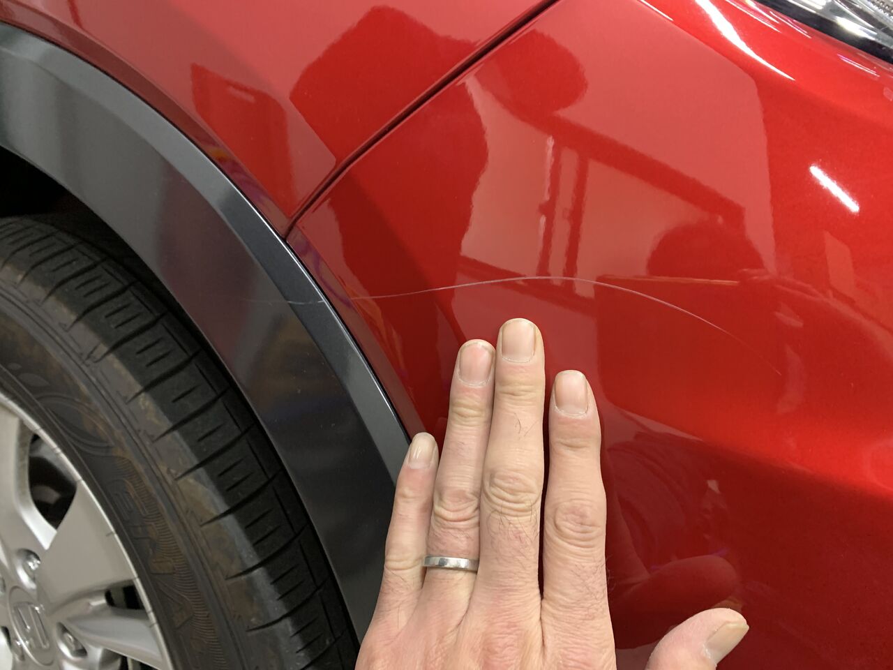 作業メニュー 車の鈑金塗装 ホンダ ヴェゼル Ru3 プレミアムクリスタルレッドメタリック 栃木県鹿沼市 宇都宮市 ガレージ シースワロー Garage Sea Swallow ガレージ シースワロー 栃木県の中古車販売店