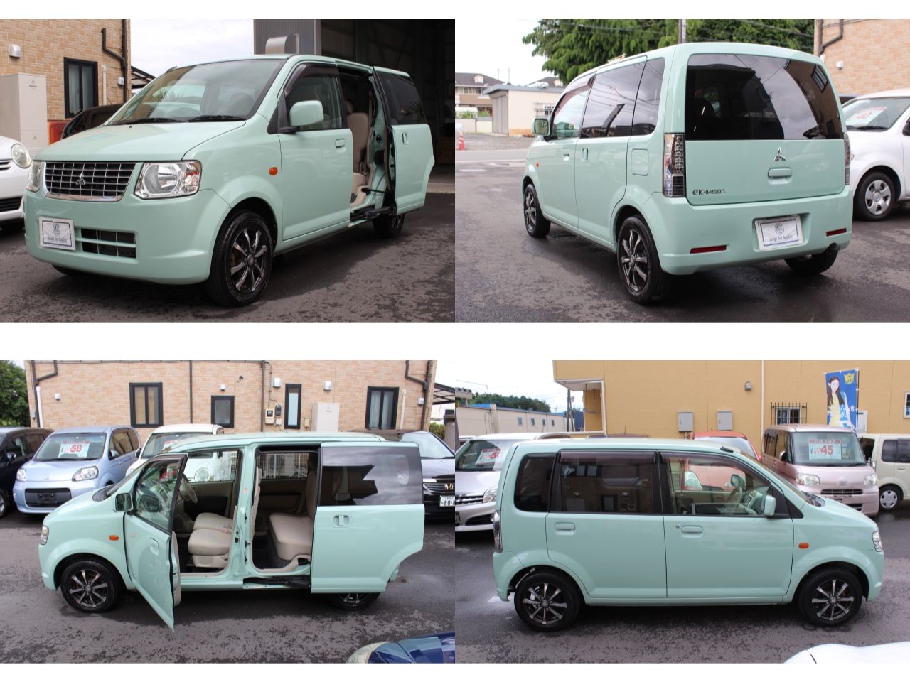 片側オートスライドドア 三菱 Ekワゴン Hw Ms ミントグリーン 入庫です Garage Sea Swallow ガレージ シースワロー 栃木県の中古車販売店