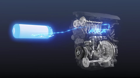 トヨタの水素エンジン概念図