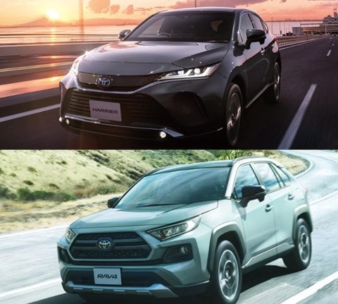 【悲報】30過ぎてハリアーとかRAV4に乗ってるやつｗｗｗｗｗｗ