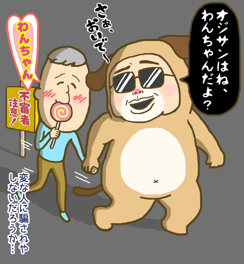 犬の変装した不審者に騙されるのでは